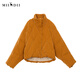 
Answer to the mystery short down jacket for women 2024 winter new product retro warm orange chenille bread jacket 244MY1479 Tuohuang strip S
