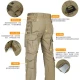 Freedom soldier outdoor tactical pants men's anti-scratch and wear-resistant multi-pocket windproof mountaineering trousers overalls army fan clothing loose straight combat pants anti-fouling and water-repellent storm wolf brown L