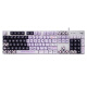 
Logitech K845 wired gaming mechanical keyboard 104 key DIY color keycaps E-sports keyboard chicken backlit metal panel K845 red axis-Kulomi