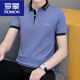 罗蒙（ROMON）短袖t恤男士潮流2025新款白色上衣服夏季男装纯棉翻领POLO.衫半袖 679白色 2XL (适合：145-165斤)