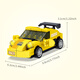 Zhegao building blocks assembled Huili car toys sports car racing supercar children's boys birthday holiday gift yellow racing-97 pellets
