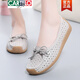 Cartelo Crocodile (Cartelo) Reultine cuir Chaussures en cuir féminine en cuir doux Solide Sole Mother Bean chaussures de bœuf Tendon Sole Old Pékin Chaussures Coss