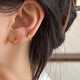 Birds watching the sun don't need to take off their bow earrings when sleeping. Mini, exquisite, cute, ear bone earrings, earrings, and earrings. A pair of golden bows (with exquisite packaging box)