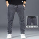 Lookout summer jeans men's thin elastic waist jeans men's loose elastic harem pants spring and autumn summer new thin K433 gray [high elastic] L [105-120]
