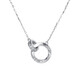Miao Xiu double-linked Möbius silver necklace for women, circle clavicle chain, Valentine's Day gift for girlfriend and wife, Möbius double-ring necklace - silver B0720A