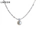 LNIEERS925 Collier en argent en argent cassé pour les femmes avec une chaîne de clavicule en argent de luxe légère haut de gamme pour petite amie Collier de perle argenté de la Saint-Valentin [S925 Silver]