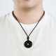 Phoenix Jewelry Natural Obsidian Pixiu Peace Buckle Pendant Men and Women Jade Pendant Jade Necklace Holiday Birthday Gift