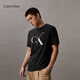 
Calvin KleinJeans summer men's casual commuting classic ck large letter printing pure cotton short-sleeved T-shirt 40KC829 BAE-Space Black L