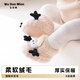 
Five cotton baby cotton shoes for winter children's anti-slip toddler shoes soft sole fur shoes for newborn baby home warm shoes khaki 1 pair 0-June 11 size