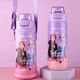 Disney Children’s Thermos Cup für Grundschüler, um zur Schule 316 Direkttrinkbecher mit Strohdoppeltrinkdämmung mit Skala 6187f Lila Aisha Thermos Cup 500 ml zu gehen