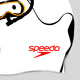 Speedo Yu Yiting's same style Halloween little ghost printed silicone swimming cap, flexible and waterproof, white/black