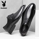 Zapatos de cuero playboy negocio para hombres ropa formal de resorte de primavera de primavera