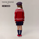 Teenie Weenie Kids小熊童装24秋冬款男女童圣诞风提花套头毛衣 藏青色 150 cm