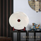 Glückliche Quelle natürliche afghanische weiße Jade Jade Friedliche Schnalle Ornamente Wohnzimmer Großes Hauszubehör Ruhestand Souvenirs Customized Business Geschenke Home Wohnzimmer Eingangseingangsendekoration Ornamente Weiß Jade_20cm reine Schnalle (mit Doppeldrachensitz)