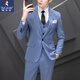 Woodpecker (Tucano) Freizeitanzug Anzug Männer koreanischer Stil Business formeller Anzug Drei-teilig Set Slim Best Man Wedding Kleid Blazer Black [Anzug + Hemd + Hemd] Gürtelkrawatte 2xl