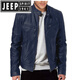 Jeep Spirit Lederjacke Herren -Topmantel vielseitiger Gentleman warmer Reißverschluss Cardigan Taschendekoration PU Lederstand Kragen Braun L.
