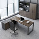 Shuxuan boss desk and chair package combination desk simple modern manager desk panel supervisor desk Chinese style president desk office furniture single executive desk 2.0 meters boss desk + boss chair + six door bookcase left side cabinet