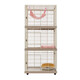 Iris Cat Cage Gran Hogar Cage de dos capas de dos capas Cat Cage 813 Beige