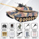 Children's oversized remote control tank toy car boy's all-metal crawler launchable battle tank car German Leopard 2 Desert Yellow