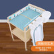 Table de couches bei happy table de soins de bébé nouveau-né pour bébé change de couches massage et touche baignable en bois massif multifonction organisation d'organisation de rangement étagère de rangement en bois massif de couches en bois + tapis de soins de la couronne