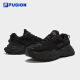 Fila Fusion Fila Modemarke Harte Süßigkeiten Männer Schuhe Winter dicker Sohle Erhöhung Schuhe Sneaker Schwarz Daddy Schuhe Auto Schwarz/Schwarz-SB 40.5