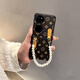 LENPY Lanpin new model suitable for Huawei Pocket2 mobile phone case folding screen crossbody advanced p50pockets hand chain protective case lanyard wrist strap p60 protective case for women all-in-pack anti-fall [coffee brown] retro trendy brand printing + pearl bracelet + oblique strap rope Huawei Pocket 2