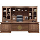 Hanjitang Yuxin Chinese style solid wood boss desk office desk and chair combination atmospheric high-end president table Zen class desk office furniture 2.0 meters boss table