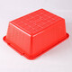 Panier de rangement rectangulaire de grande épaissineuse Panier de rangement rectangulaire Cadre de lavage des fruits de lavage Panier de transport Panier de cueillette Red 684 (36,5 * 27 * 14,5 cm)