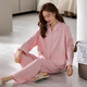 Shamiduo pajamas for women in spring and autumn pure cotton long-sleeved cardigan loose casual sweet age-reducing women's cotton home clothing set 9794 XL (recommended 120-140Jin [Jin equals 0.5 kg])