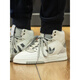 阿迪达斯 （adidas）三叶草男女鞋运动休闲高帮板鞋2023冬季IF2694 IF2685 白_灰蓝色_浅灰色 39