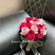 Neue chinesische Stil rote Rosenknospe simulierte rosa Blume Hochzeit Fotografie Fotografie Braut Braut Hochzeit Engagement Haltet Flower Pearl Rose