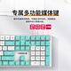 CHERRY cherry KC200 mechanical keyboard, office and game dual-purpose keyboard, computer keyboard, mechanical, pink color block custom keyboard, PBT keycap, wired keyboard, tea shaft