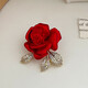 BOMP Old Phoenix Gold Store Brooch Red Rose High-end Women's Light Luxurious Temperament Corsage Suit Sweater Pin Free