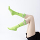 Huodiniao autumn and winter yoga socks professional anti-slip female adult Pilates socks straps long-tube fitness aerobics sports floor socks straps mid-tube anti-slip yoga socks-light blue