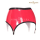 8381 Patent leather garter belt with rubber buckle, metal gourd buckle garter belt, European and American stockings and stockings accessories, black and red, one size fits all