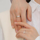 MZMZ platinum ring small lucky PT950 platinum couple ring men's and women's ring proposal wedding birthday anniversary gift light luxury small lucky ring