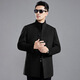 MAYOR Yageo cashmere coat men's business daddy suit double-sided wool coat mid-length stand collar removable down 9688 brown (down liner) L /48