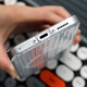 Bunolin Meizu 21 grating striped mobile phone case corrugated skin matte magnetic protective cover three-dimensional suitcase striped all-inclusive lens fine hole translucent hard shell new style for men and women transparent black [frosted striped shell]