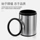 CCKO Trash Can Bathroom Toilet Living Room Bedroom Kitchen Office Stainless Steel Uncovered Large Square Trash Can 10L Square Trash Can [Sand Steel Color 9906]