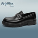 Goldlion Men's Shoes Loafers Fashion Personalized Leather Shoes Comfortable Set-Toe Business Casual Shoes G550330512AAA Black 40
