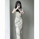 
Mankoyi's new Chinese style gentle retro Republic style cheongsam 2025 summer new young girl's modified dress length 718 lily of the valley 2XL Recommended 115-125 Jin [Jin equals 0.5 kg]
