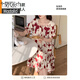 MODAL COTTOR NACHKEHNE mit Brustpolster für den Sommer gewebten Baumwollkurzarmdünn-Sweet-Stil Pyjamas 2025 Neues Zuhause 9871 Pacha Hund # mit Brustpolster abnehmbar xxl [vorgeschlagenes Gewicht 130-155 Jin [Jin gleich 0,5 kg]]