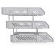 Deli layered file rack File disk three-layer file seat storage box File frame Vertical file storage rack Desktop bookshelves student book stand office desk rack supplies [classic hot product Three-layer file seat - gray] 9209