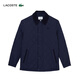 LACOSTE French crocodile men's fashion simple solid color warm single-breasted lapel cotton jacket | BH6816 166_dark blue M 50