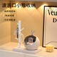 贝初众玄关放钥匙置物架暴富小熊入户门口收纳轻奢高档乔迁之喜搬家礼物 坐姿熊收纳摆件（闪亮银）+支架 客厅鞋柜装饰盒摆件工艺品