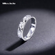 Miss JuJu new pt950 platinum ring for men and women, couple model, platinum crushed ice honeycomb ring, adjustable mouth, men's model, closed mouth 16# 6.0-6.2g