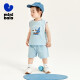 Minibala baby boy short-sleeved suit summer moisture-absorbent and quick-drying children's sports and leisure two-piece suit 230224119101