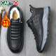 
Katile crocodile soft cowhide snow boots men's winter fur integrated warm cotton boots thickened wool cotton shoes men 9887 black 44