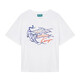 
Kenzo Takada (KENZO) Girls White Cotton Tiger Embroidered Round Neck Short Sleeve T-shirt K15620 10P 8A Gift