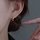 Yinao 999 silver sister-in-law same style earrings for women 2025 new style trendy circles high-end earrings earrings birthday gifts for women gold 925 silver Möbius ring earrings